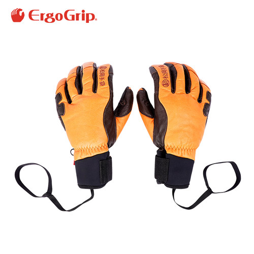 ErgoGrip滑雪手套真皮透气防风