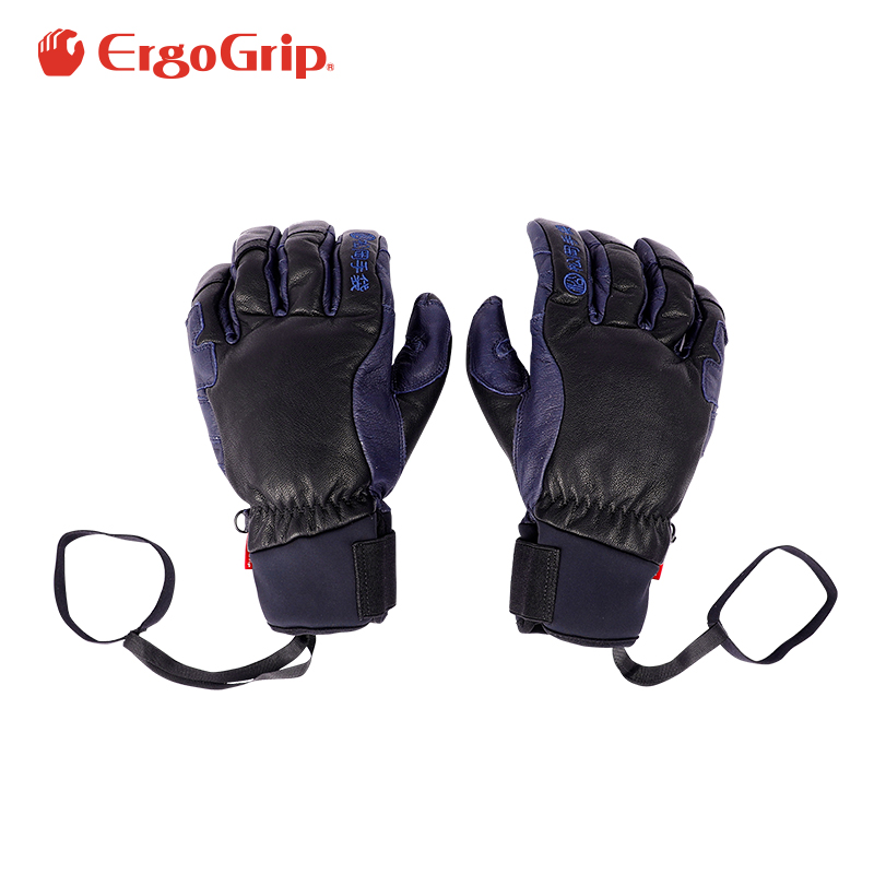 ErgoGrip滑雪手套真皮透气保暖