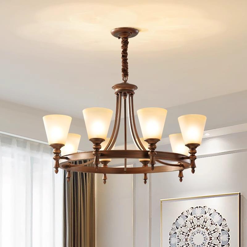 中古风大气客厅主灯法式复古设计师大厅吊灯美式卧室餐厅中山灯具