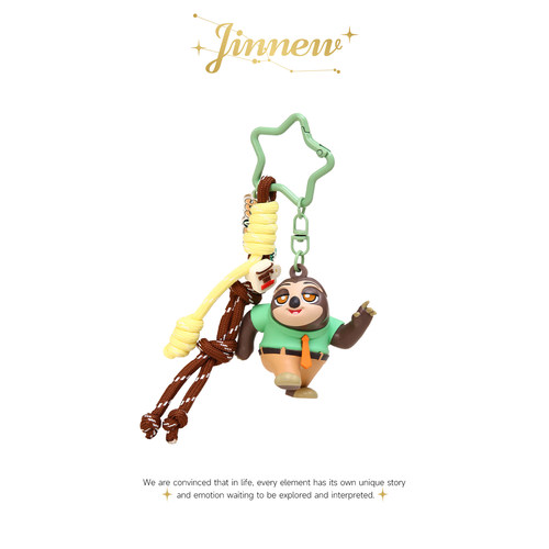 Jinnew正版联名疯狂动物城树獭闪电朱迪兔尼克狐狸车钥匙扣包挂件