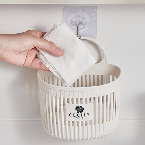 厨房葱姜蒜收纳筐手提挂篮置物架卫生间墙上收纳盒浴室壁挂式篮子