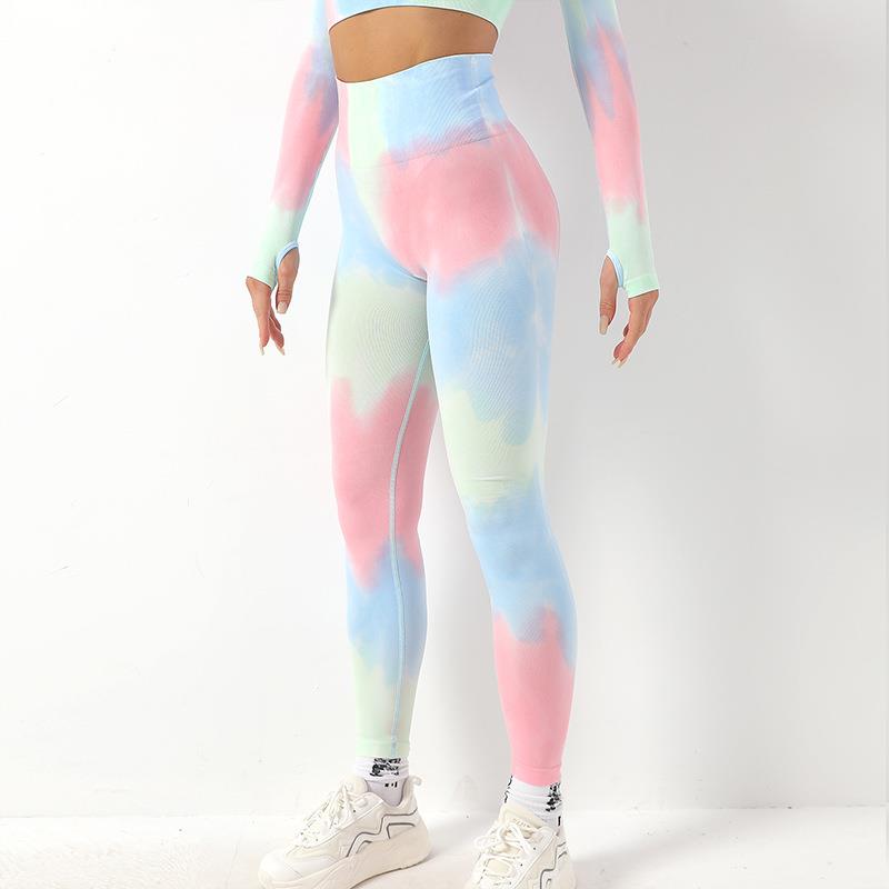 sports hip Tie-dye for fitness yoga women suit suit yoga