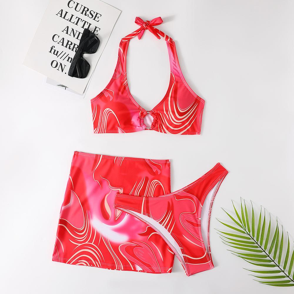 swimsuit piece two skirt short bikini piece three style