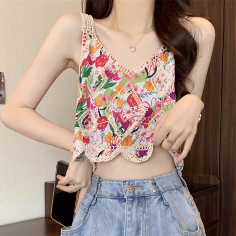 top tube girl hot sweet Bohemian summer female suspenders