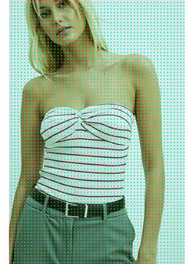 shesmoda knited color-mixed wrapped  new womens spandex