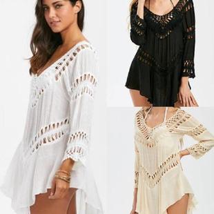 Women Clothes Protection Sun Up Cover Swimsuit Bikini Beach