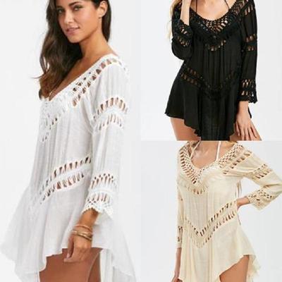 Women Clothes Protection Sun Up Cover Swimsuit Bikini Beach