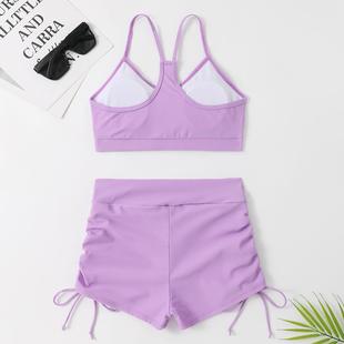 women small fit slim chest sexy high split Solid belly