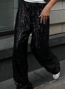 sequins autumnwinter trousers sequins trendy dragging