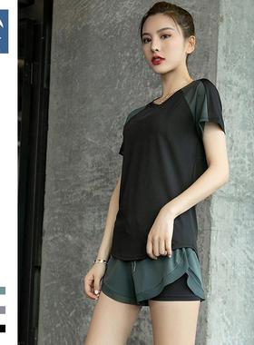 sports suit short-sleeved womens running large gym jogging