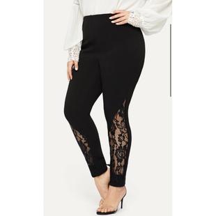 shredded leggings for women gothic lace workout mid-waist