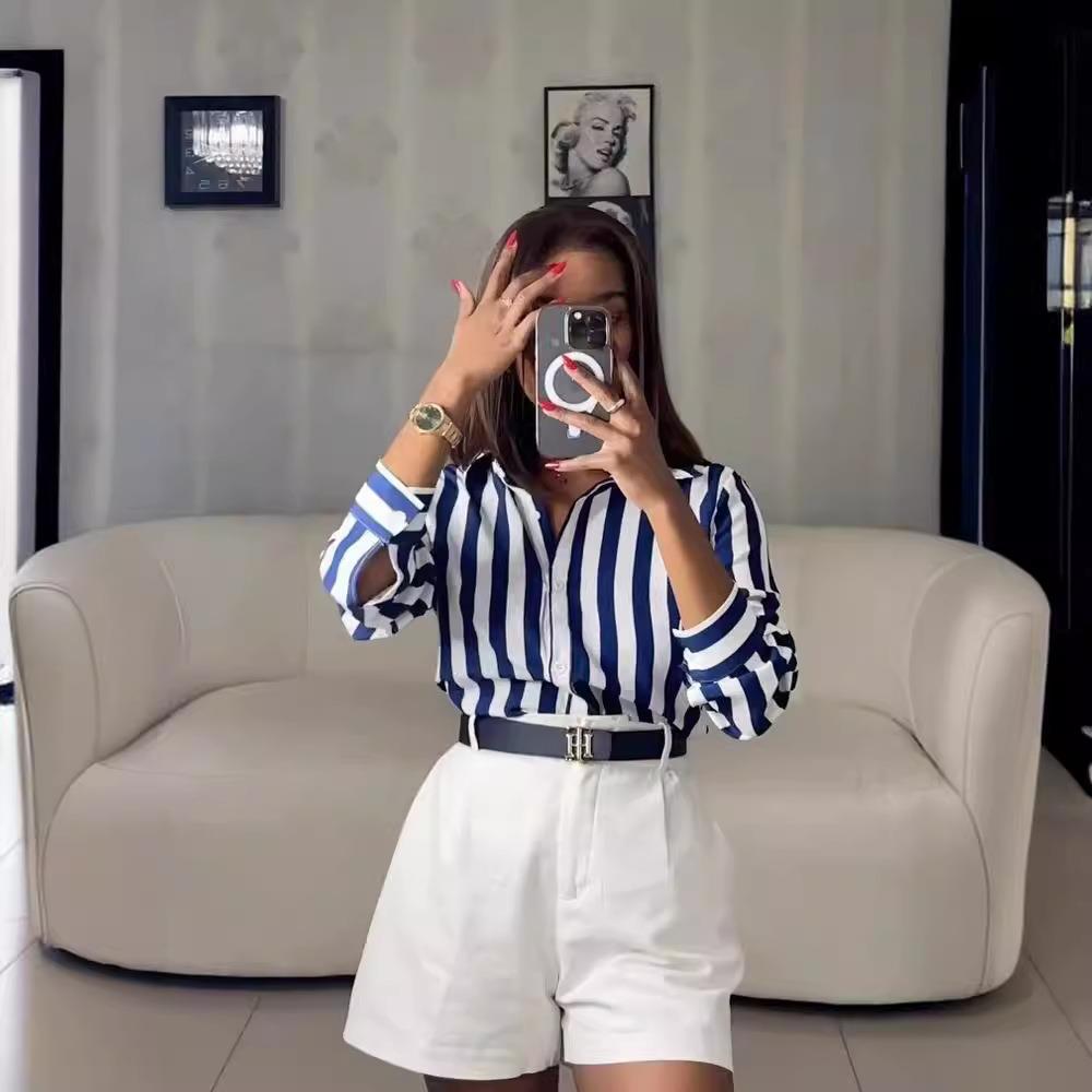 mens womens retro stripe pattern mens womens long lapel