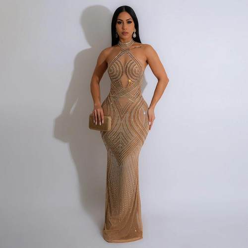 women for gown evening party for dress rhinestone