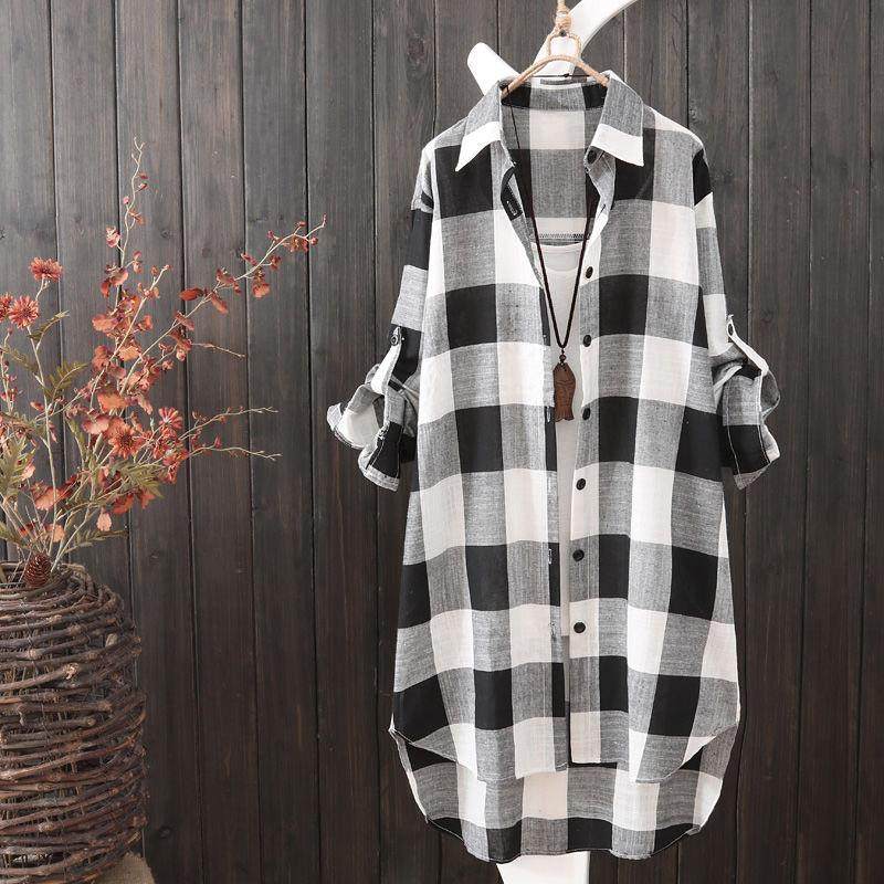 Sun fashion protection plaid and jacket clothing large