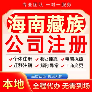 海南公司注册办理异常减资个体户工商营业执照代办注销变更电商