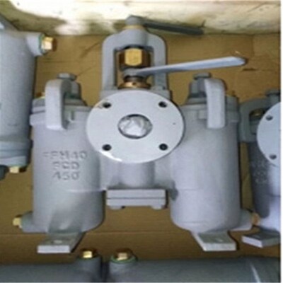 速发精品船用H型油滤器JIS F7208法兰日标复合式双联粗油滤器