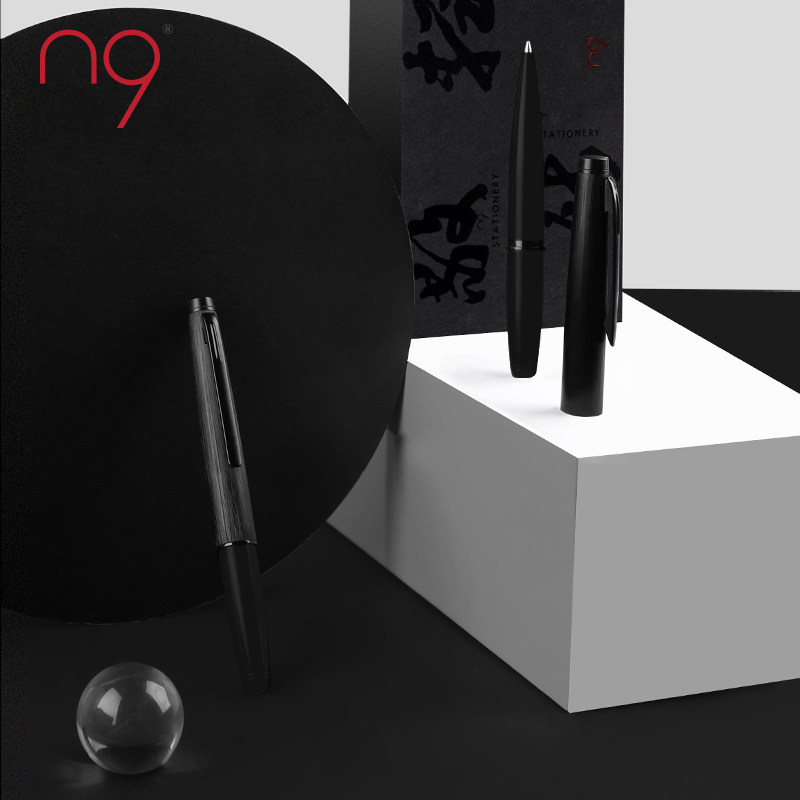 速发金属中性笔宝珠笔雨夜商务办公笔高档磨t砂笔0.7mm水性创意签