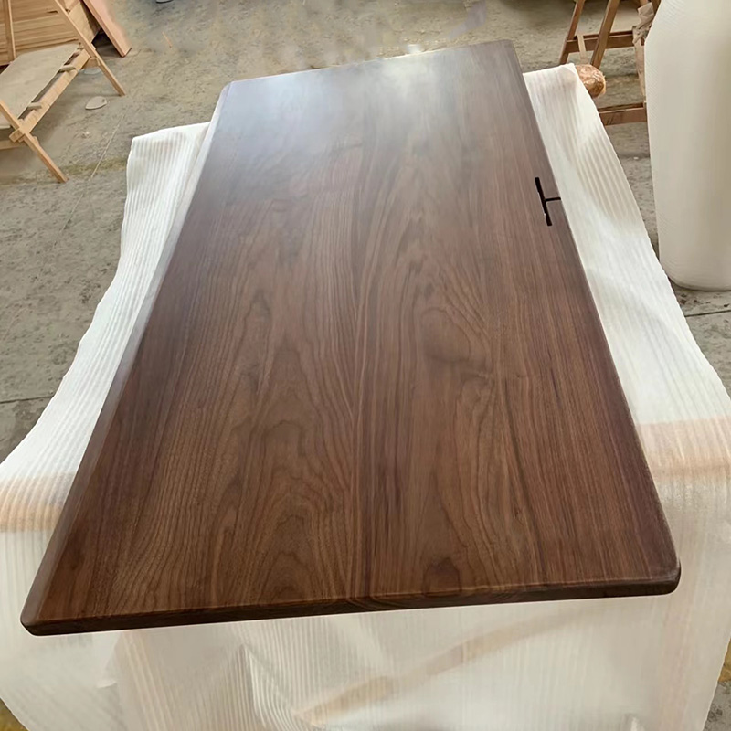 北美黑胡桃实木板材桌面大板樱桃木吧台餐桌红白橡木茶桌原木定制