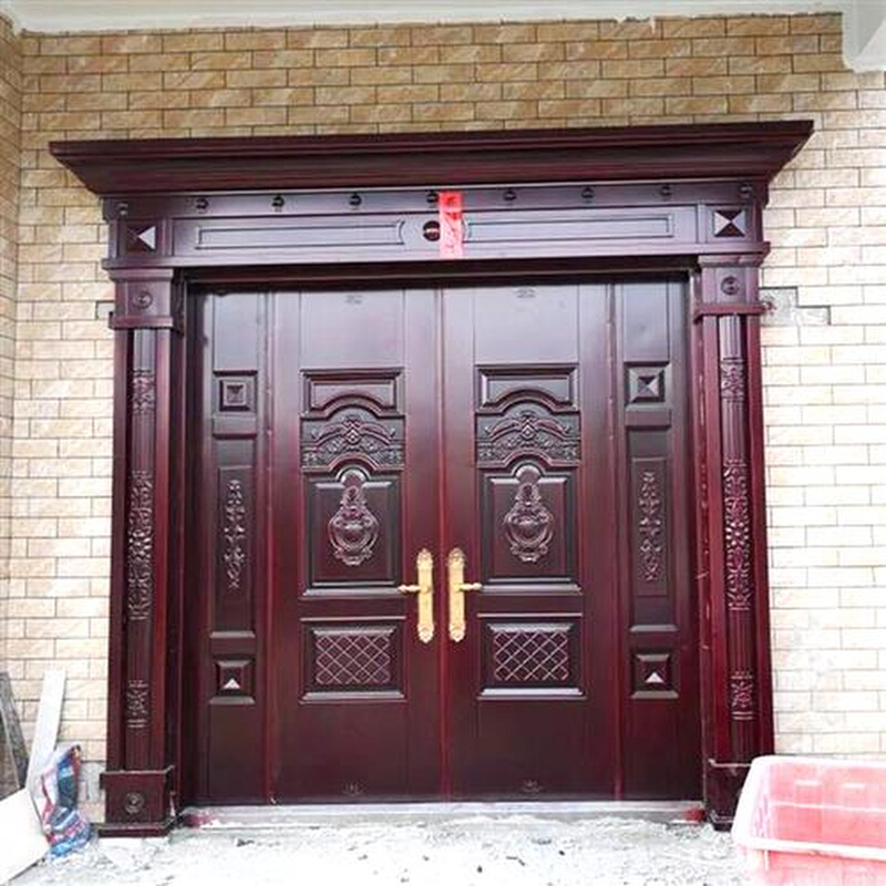 新品锌合金别墅大门双开门对开防盗入户门农村家用乡村进户自建品