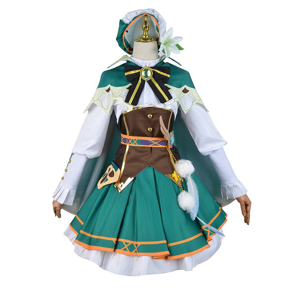 原神温迪同人女装裙子cosplay服装风神巴巴托斯萝莉cos服跨境货源