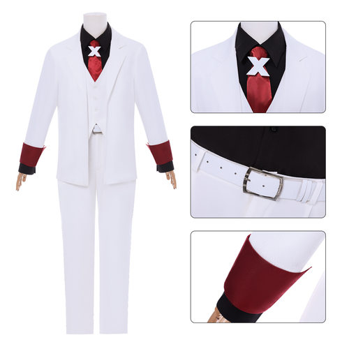 漫路人凸变英雄Xcos服幸运青Xcosplay服装白色西服二次元动漫服装