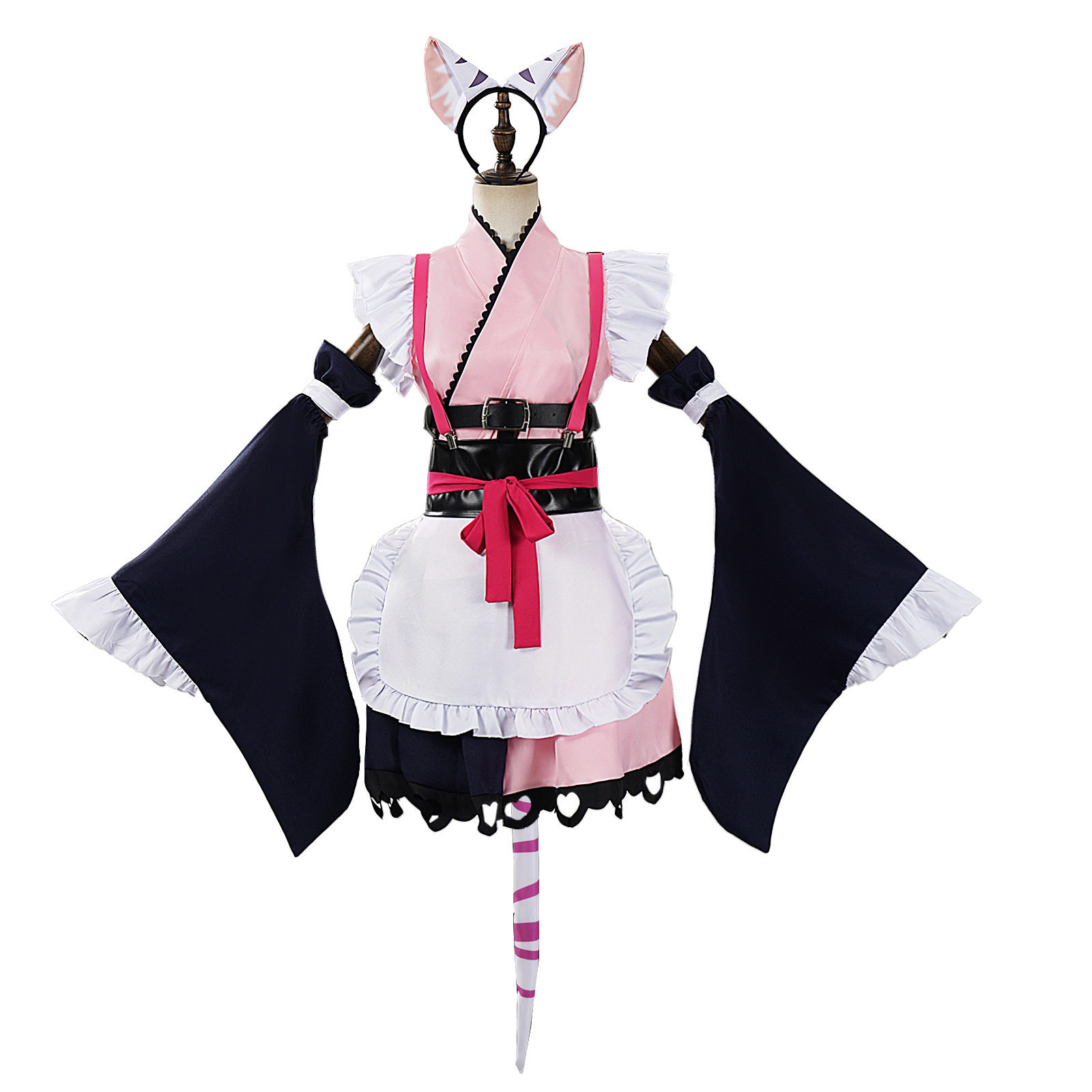 超时空辉夜姬cos服驹泽乃依印花露肩宽袖舞台表演服cos服跨境