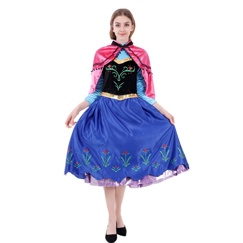 万圣节冰雪奇缘anna安娜艾莎公主成人连衣裙礼服动漫cos表演服