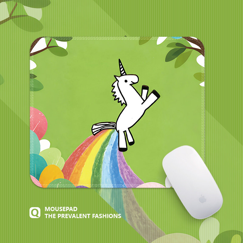 彩虹制造者小马马年鼠标垫小号锁边办公桌垫学生便携垫子防滑锁边