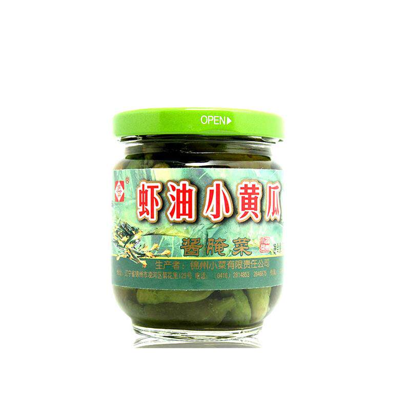 东北特产辽宁锦州小菜正宗原工农锦喌牌 虾油小黄瓜 瓶装下饭咸菜