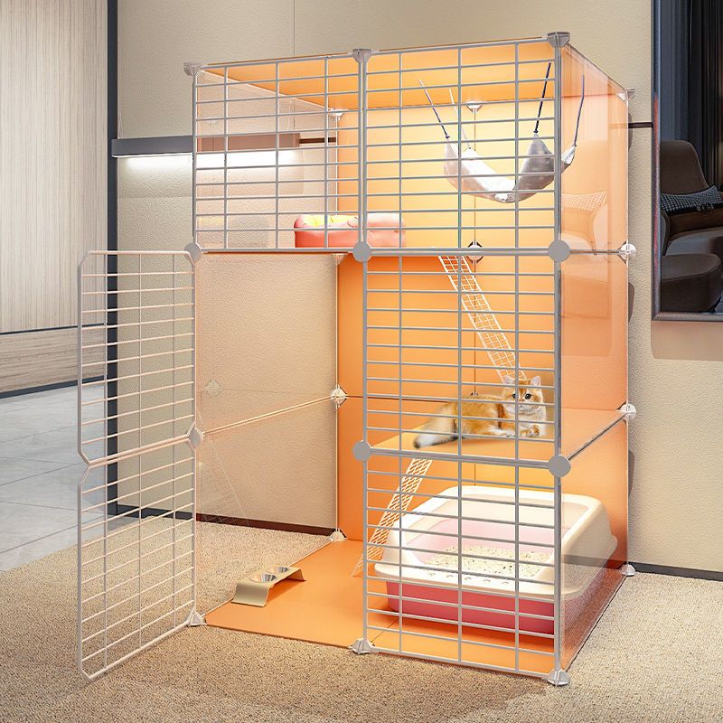 魔片多层宠物围栏猫咪笼子家用室内一体猫舍大空间两层半封闭别墅