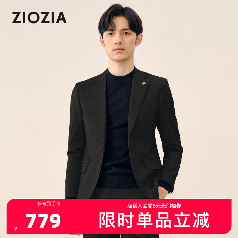 ziozia秋季商务经典正装羊毛西服