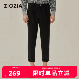 ZIOZIA九牧王旗下男装秋季时尚棉感休闲裤男通勤百搭ZPPC3590B