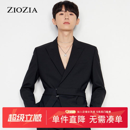 ZIOZIA冬季纯色简约男士气质简洁休闲西便服ZKG04925B