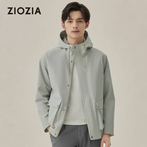 ziozia都市时尚棉感舒弹短款风衣