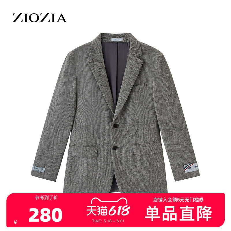 ZIOZIA秋季休闲西服男韩版青年羊毛混纺商务西便服ZKG13801M