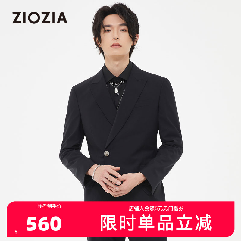 ZIOZIA春季羊毛混纺休闲西服外套男士摩天轮单粒扣西装ZKG21102
