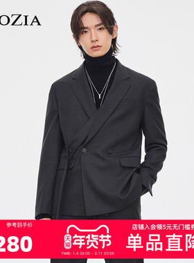 ZIOZIA休闲西服男韩系青年时尚舒适休闲西便服ZKG13808F