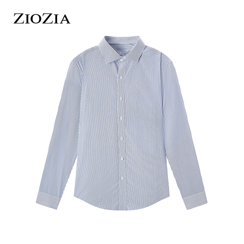 ZIOZIA男装衬衣秋季韩版青年修身舒适正装长袖衬衫ZWD13863J