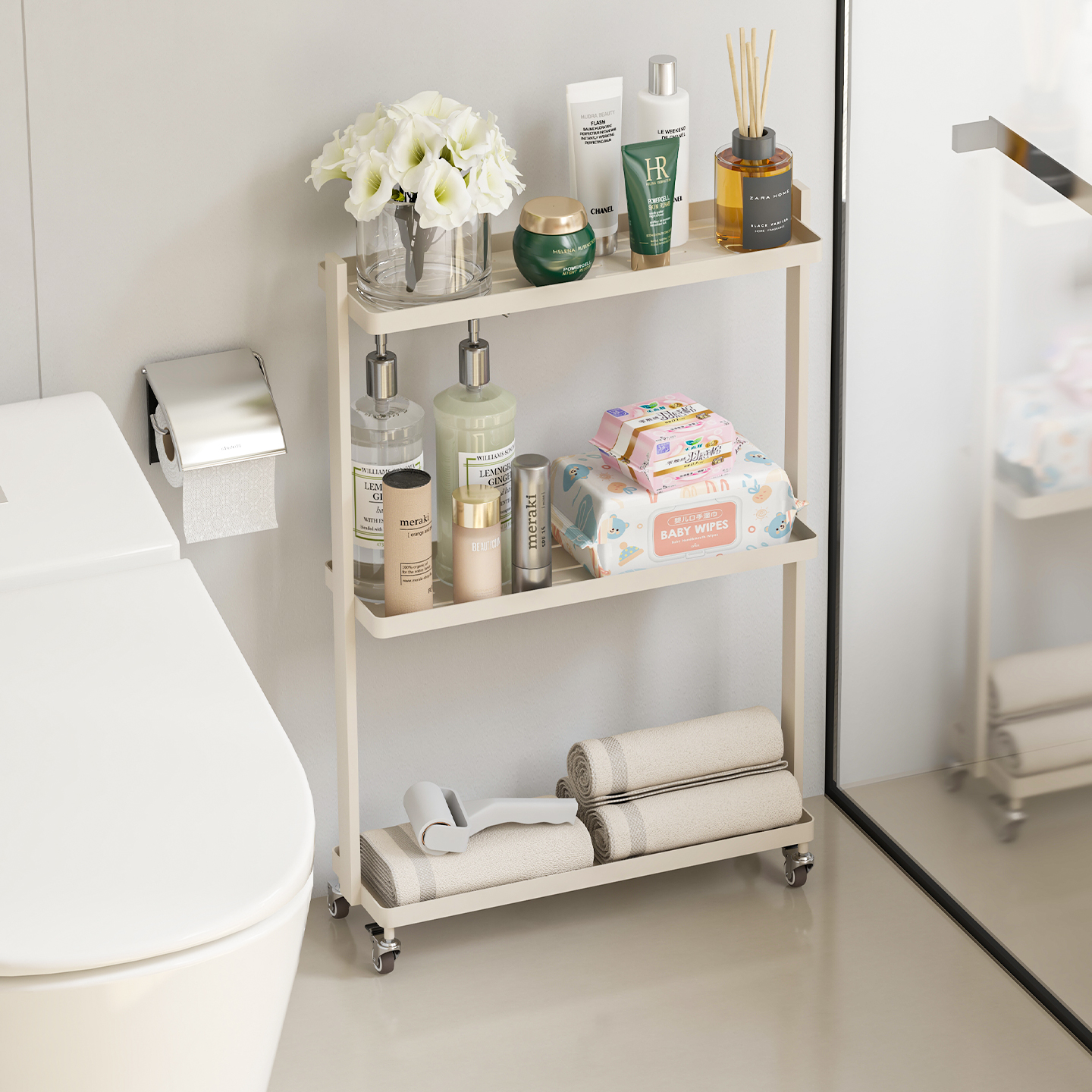 顾得家具超窄夹缝置物架