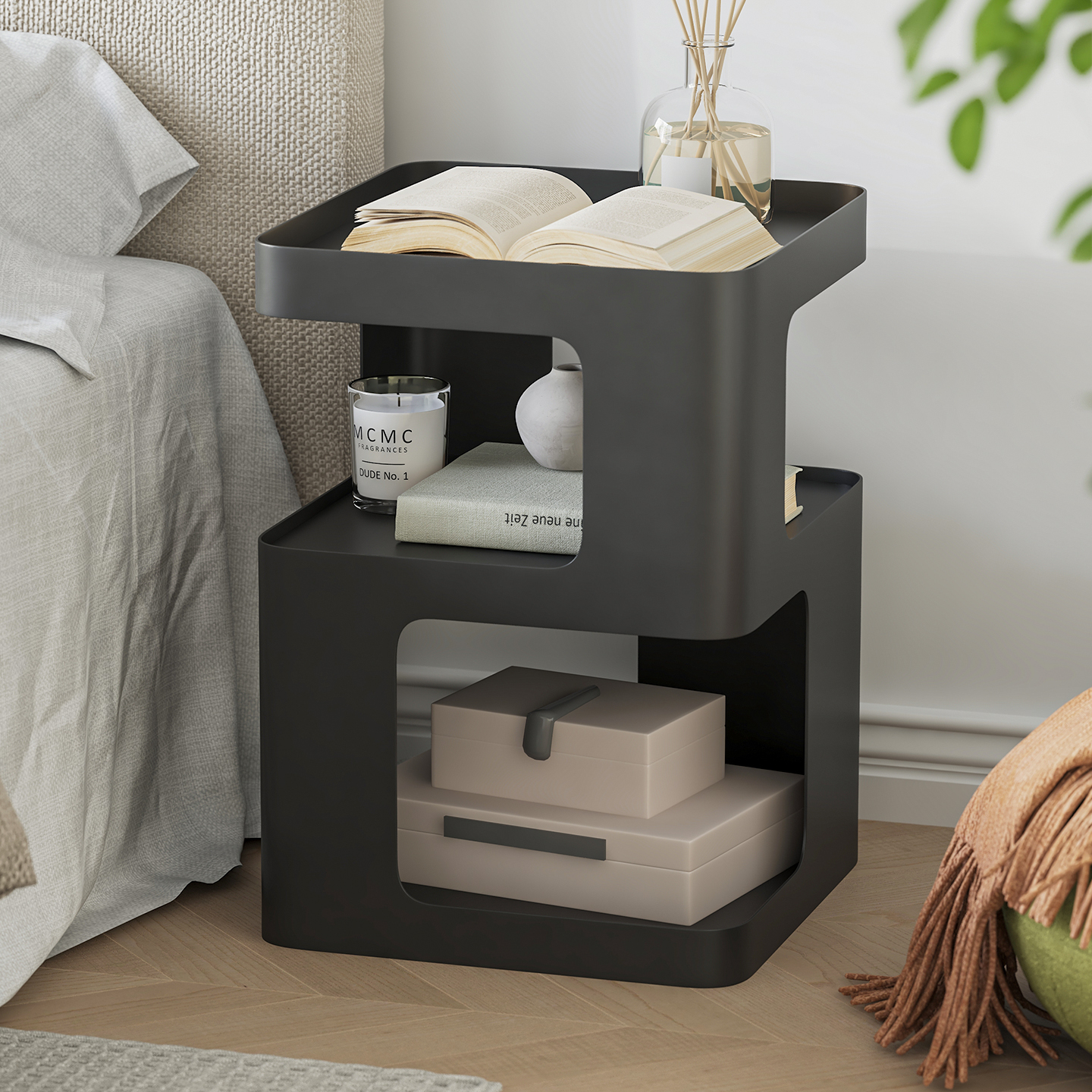 顾得家具极简边几床头柜