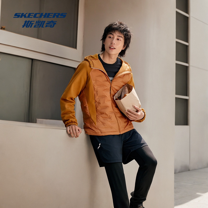 斯凯奇男款羽绒服保暖运动外套