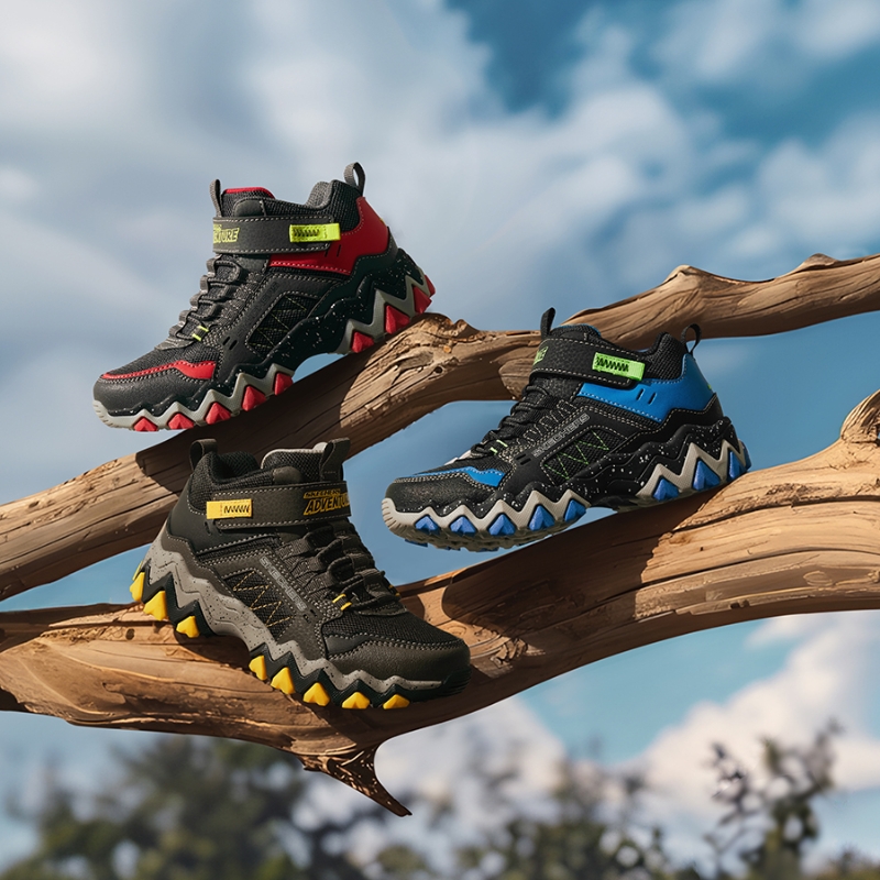 斯凯奇男童鞋秋冬高帮户外雪地靴