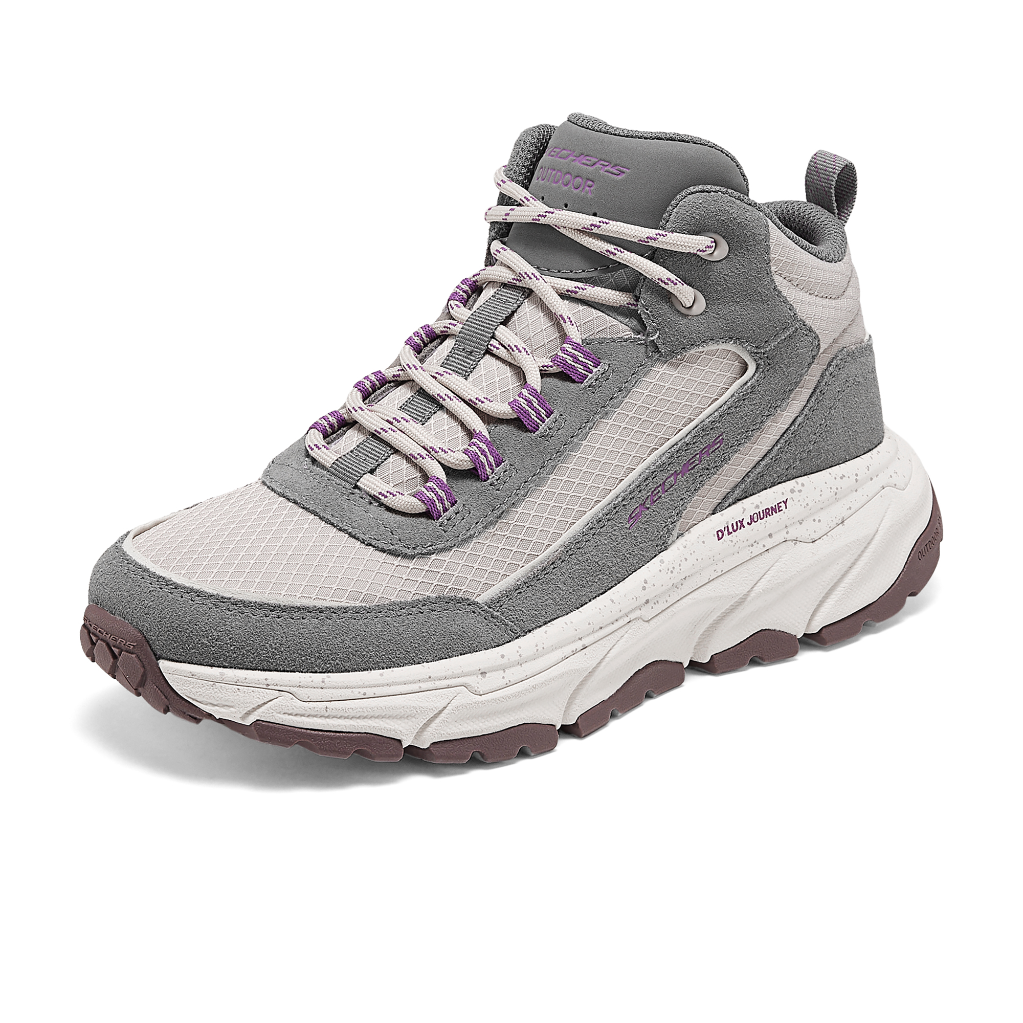 Skechers斯凯奇新款女士绑带高帮户外鞋防滑耐磨轻质运动鞋180169