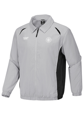 Skechers斯凯奇春季男士梭织翻领运动夹克宽松舒适外套L225M072