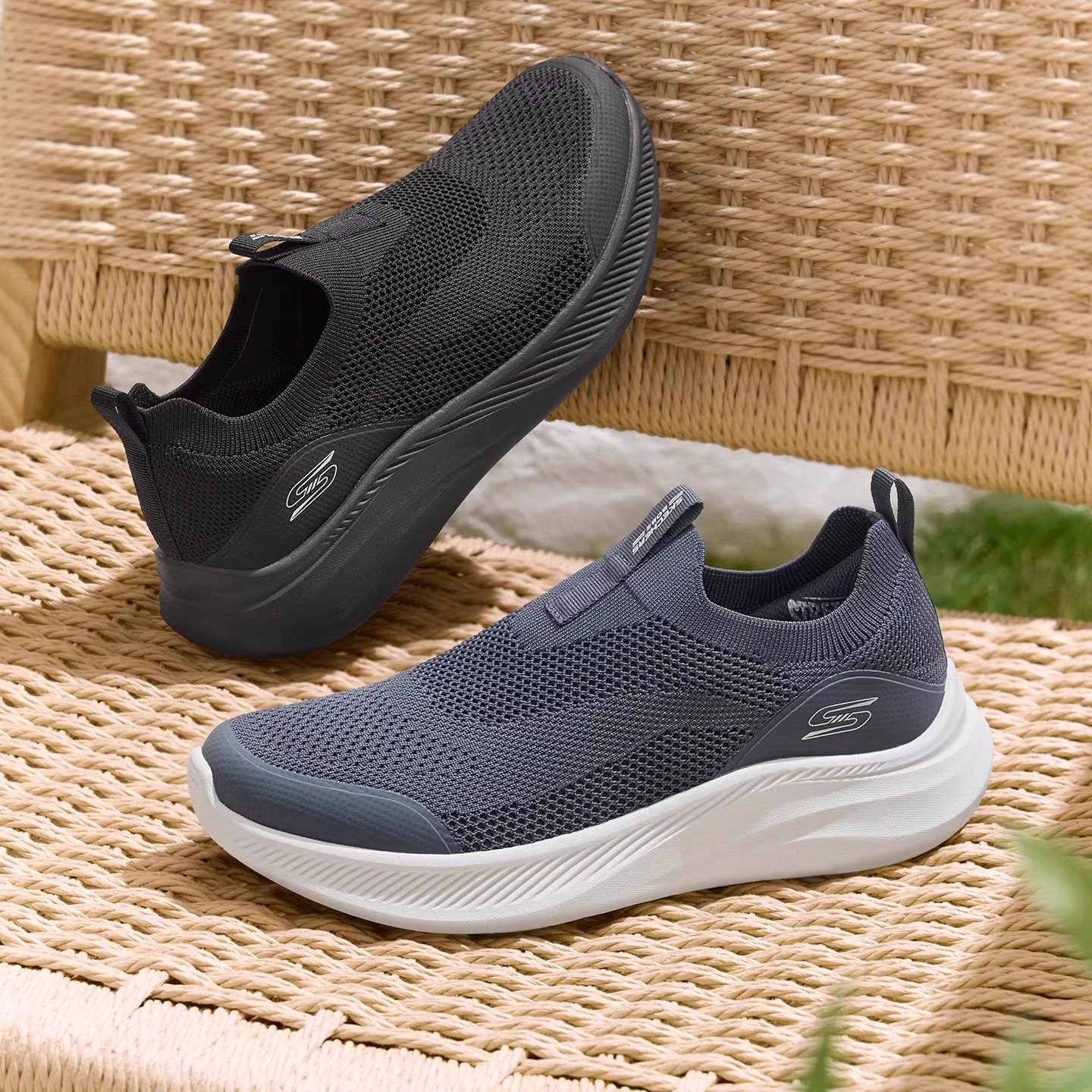 Skechers斯凯奇男鞋秋冬款一脚蹬健步鞋轻质透气休闲运动鞋118156,运动鞋new,运动休闲鞋,淘宝优惠券,粉丝福利购,淘宝优惠卷