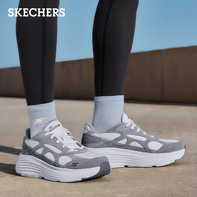 Skechers斯凯奇男鞋秋季户外闪穿鞋网面透气舒适休闲运动鞋220887