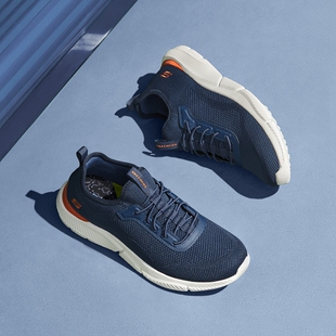 Skechers斯凯奇春夏新款男士复古休闲运动鞋轻质厚底缓震健步鞋