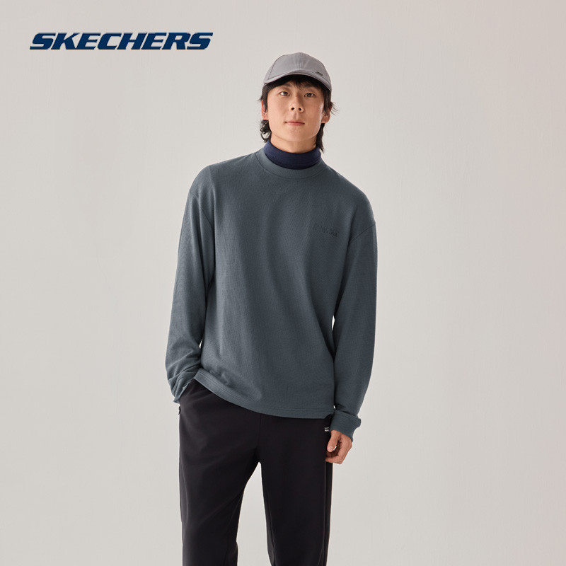 Skechers斯凯奇男针织圆领T恤衫