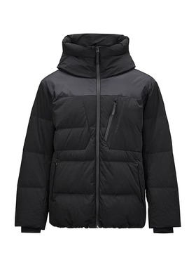 Skechers斯凯奇男女同款梭织短款羽绒服舒适保暖连帽外套L324U152