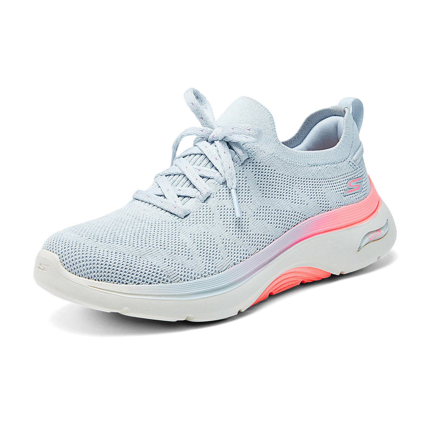 Skechers斯凯奇女鞋夏季网面透气闪穿鞋一脚蹬健步鞋休闲鞋125320